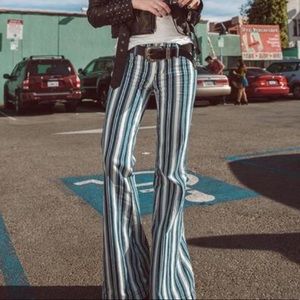 Free people Jolene striped bell bottoms